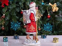 Wooden Santa Claus figurine 11, handmade Christmas Holiday Home Decor