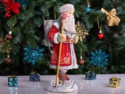 Wooden Santa Claus figurine 11, handmade Christmas Holiday Home Decor