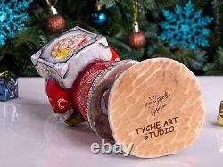 Wooden Santa Claus figurine 11, handmade Christmas Holiday Home Decor
