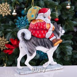 Wooden Santa Claus figurine 12, handmade Christmas Home Decor indoor