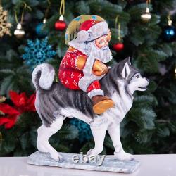 Wooden Santa Claus figurine 12, handmade Christmas Home Decor indoor