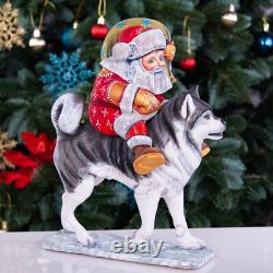 Wooden Santa Claus figurine 12, handmade Christmas Home Decor indoor