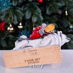 Wooden Santa Claus figurine 12, handmade Christmas Home Decor indoor