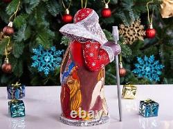 Wooden Santa Claus figurine, Nativity Scene Christmas Home Decor indoor