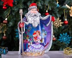 Wooden Santa Claus figurine, Unique Home Christmas Decor, Christmas Gift ideas