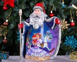 Wooden Santa Claus figurine, Unique Home Christmas Decor, Christmas Gift ideas