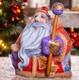 Wooden Santa Claus Figurine, Handmade Home Christmas Decor Indoor