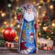 Wooden Carved Santa Claus Figurine 11 Hand Painted Nutcracker Christmas Decor