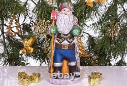 Wooden carved Santa Claus Figurine 12, Handmade Crhistmas Gift Home Decorations
