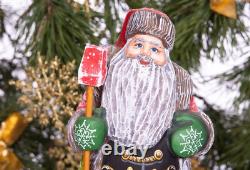 Wooden carved Santa Claus Figurine 12, Handmade Crhistmas Gift Home Decorations