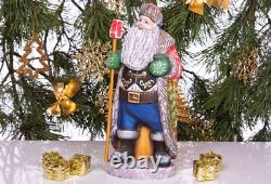 Wooden carved Santa Claus Figurine 12, Handmade Crhistmas Gift Home Decorations