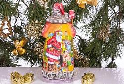 Wooden carved Santa Claus Figurine 12, Handmade Crhistmas Gift Home Decorations