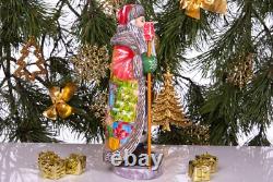 Wooden carved Santa Claus Figurine 12, Handmade Crhistmas Gift Home Decorations