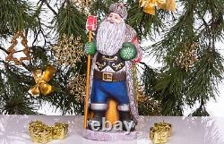Wooden carved Santa Claus Figurine 12, Handmade Crhistmas Gift Home Decorations