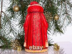 Wooden carved Santa Claus Figurine 14, Christmas holiday home decor