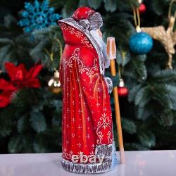 Wooden carved Santa Claus Figurine 9, Christmas Gift home holiday decor