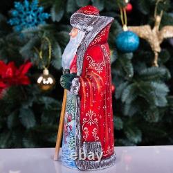 Wooden carved Santa Claus Figurine 9, Christmas Gift home holiday decor