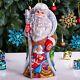 Wooden Carved Santa Claus Figurine 9, Handmade Home Christmas Decor Indoor