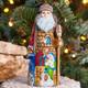 Wooden Carved Santa Claus Figurine 9, Nativity Scene Christmas Home Decoration