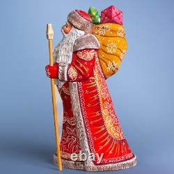 Wooden carved Santa Claus figurine 12 Christmas Holiday Home Decor indoor
