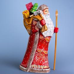 Wooden carved Santa Claus figurine 12 Christmas Holiday Home Decor indoor