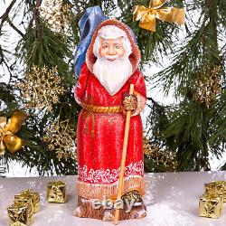 Wooden carved Santa Claus figurine 12, Christmas gift Holiday home Decor indoor