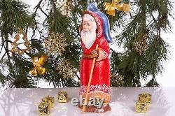 Wooden carved Santa Claus figurine 12, Christmas gift Holiday home Decor indoor