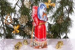 Wooden carved Santa Claus figurine 12, Christmas gift Holiday home Decor indoor