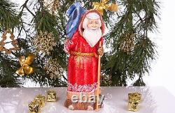 Wooden carved Santa Claus figurine 12, Christmas gift Holiday home Decor indoor