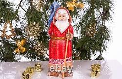 Wooden carved Santa Claus figurine 12, Christmas gift Holiday home Decor indoor