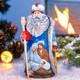 Wooden Carved Santa Claus Figurine 9.5, Nativity Scene Christmas Home Decor