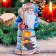 Wooden Carved Santa Claus Figurine 9, Handmade Christmas Gift Home Decor