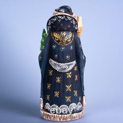 Wooden carved Santa Claus figurine 9, handmade Christmas Holiday Home Decor