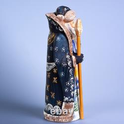 Wooden carved Santa Claus figurine 9, handmade Christmas Holiday Home Decor