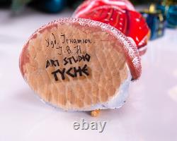 Wooden carved russian Santa Claus Figurine 9, handmade Christmas home decor Wooden carved russian Santa Claus Figurine 9, handmade Christmas home decor