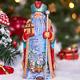 Wooden Carved Russian Santa Claus Figurine 12, Funny Christmas Gift Idea