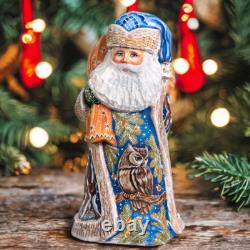 Wooden hand Carved Santa Claus figurine 9, Christmas Gift for Home Decor indoor