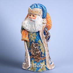 Wooden hand Carved Santa Claus figurine 9, Christmas Gift for Home Decor indoor