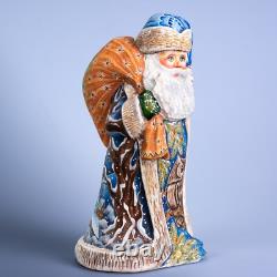 Wooden hand Carved Santa Claus figurine 9, Christmas Gift for Home Decor indoor