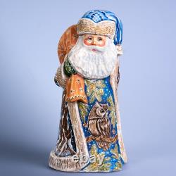 Wooden hand Carved Santa Claus figurine 9, Christmas Gift for Home Decor indoor