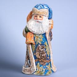 Wooden hand Carved Santa Claus figurine 9, Christmas Gift for Home Decor indoor