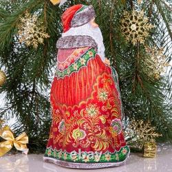 Wooden hand carved Santa Claus Figurine 14, Christmas home Decoration