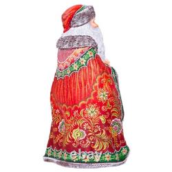 Wooden hand carved Santa Claus Figurine 14, Christmas home Decoration