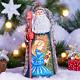 Wooden Hand Carved Santa Claus Figurine 9, Christmas Home Decoration