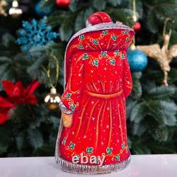 Wooden hand carved Santa Claus Figurine 9, home Christmas decor Saint Nicholas