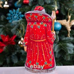 Wooden hand carved Santa Claus Figurine 9, home Christmas decor Saint Nicholas