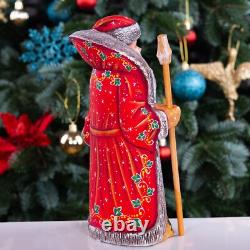 Wooden hand carved Santa Claus Figurine 9, home Christmas decor Saint Nicholas