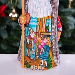 Wooden hand carved Santa Claus Figurine 9, home Christmas decor Saint Nicholas
