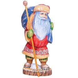 Wooden hand carved Santa Claus figurine 10, Home Christmas Holiday Decor Gift