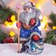 Wooden Hand Carved Santa Claus Figurine 10, Home Christmas Holiday Decor Indoor